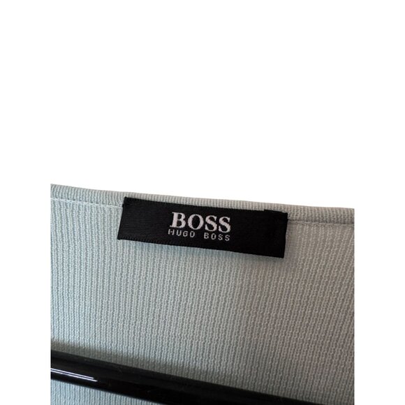 Boss Hugo Boss light blue slim fit V-neck long-sleeve knit top size L - Picture 4 of 7